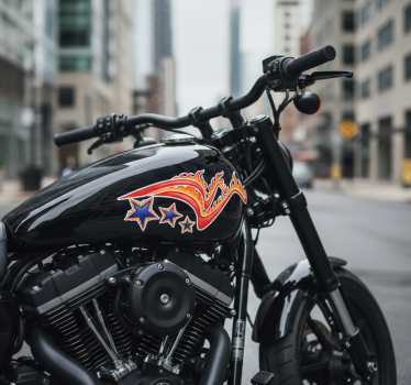 Motorsykkel klistremerke frihetens ild - Tenstickers