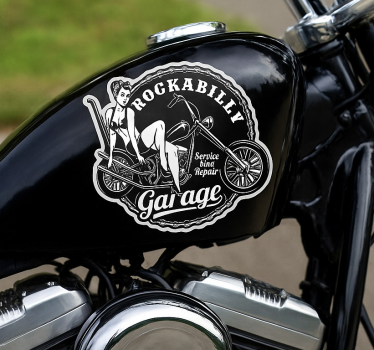 Motorsykkel klistremerke klassisk chopper silhuett - Tenstickers