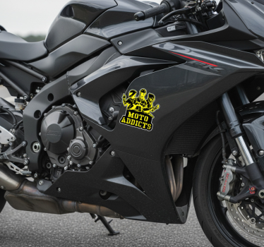Motorsykkel klistremerke moto addicts logo - Tenstickers