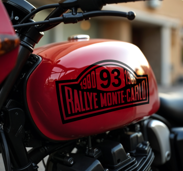 Motorsykkel klistremerke rallynummer monte-carlo - Tenstickers