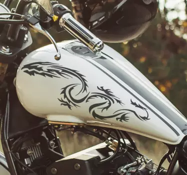 Motorsykkel med drager vinyl klistremerker - Tenstickers