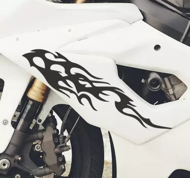 Motorsykkel med flammer motorsykkel klistremerker - Tenstickers