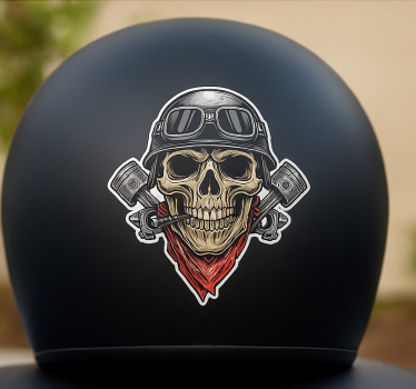 Motorsykkelskjelettdesign motorsykkel klistremerke - Tenstickers