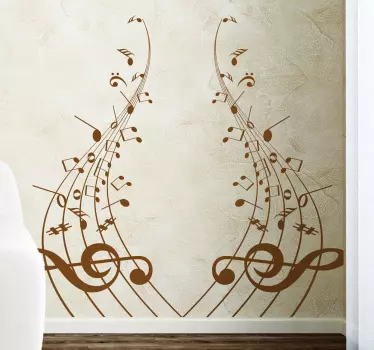 Musical headboard wall sticker - Tenstickers