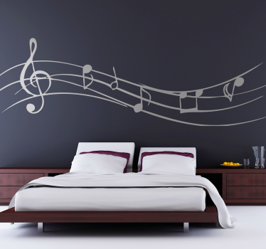 Musikk notater vegg klistremerke - Tenstickers