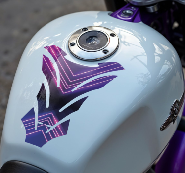 Galaktisk neonprint klistremerke til motorsykkel - Tenstickers