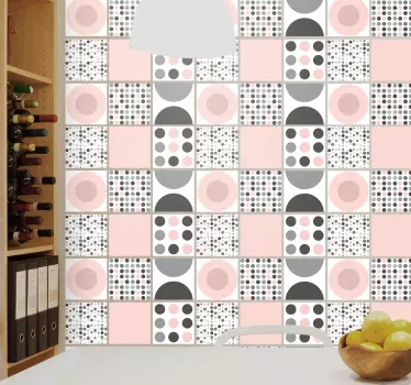 Nordisk mønster flis wallsticker - Tenstickers