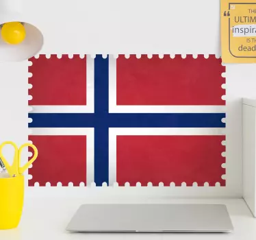 Norsk flaggdekal - Tenstickers