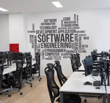 Ordsky for programvareutviklingKode, programmering, programvare,  - Tenstickers