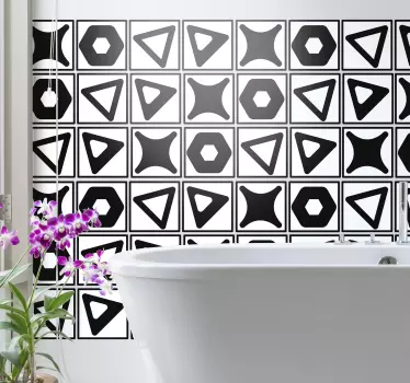 Overføring av svart og hvitt fliser - Tenstickers