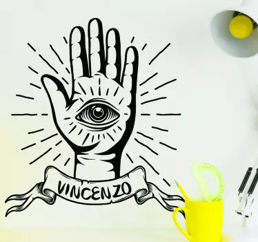 øye-med-navn emoji veggoverføringsbilde - Tenstickers