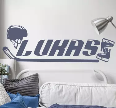 Personlig ishockey tilpasset klistremerke - Tenstickers