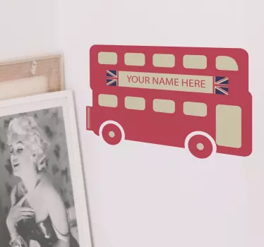 Personlig london buss klistremerke - Tenstickers