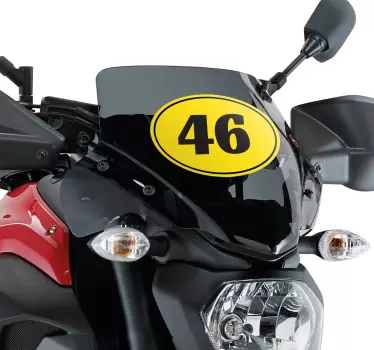 Personlig motorsykkel nummer klistremerke - Tenstickers