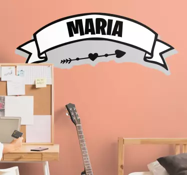Personlig navnebanner klistremerke for tenåring - Tenstickers