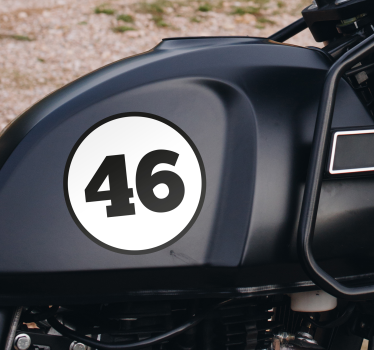 Tilpasset rallynummer klistremerke til motorsykkel - Tenstickers