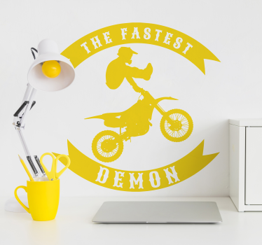 Raskeste demon jump motorsykkel klistremerker - Tenstickers