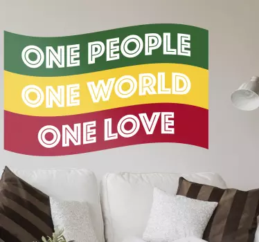 Rasta flagg dekal - Tenstickers