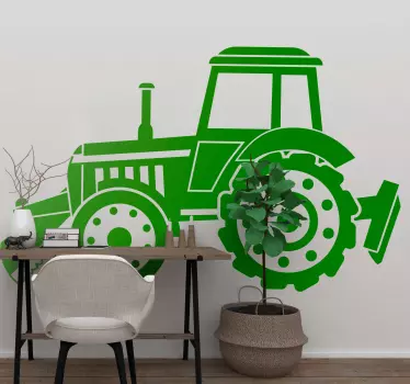Realistisk traktor silhuett industriell klistremerke - Tenstickers