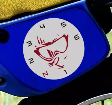 Rider ansikt og gir motorsykkel klistremerker - Tenstickers