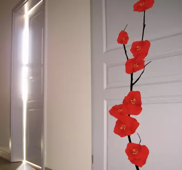 Rød blomst grenavtale - Tenstickers