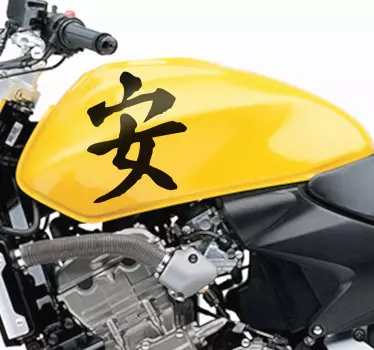 Rolig kinesisk symbol klistremerke til motorsykkel - Tenstickers