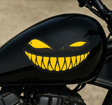 Shadow smirk motorsykkel klistremerke - Tenstickers