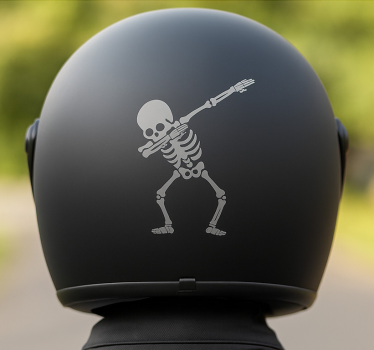 Skjelett dab-design motorsykkel klistremerke - Tenstickers