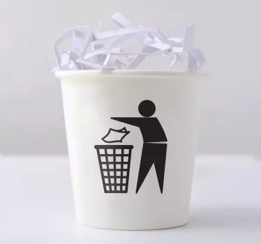 Søppelikon emoji veggoverføringsbilde - Tenstickers