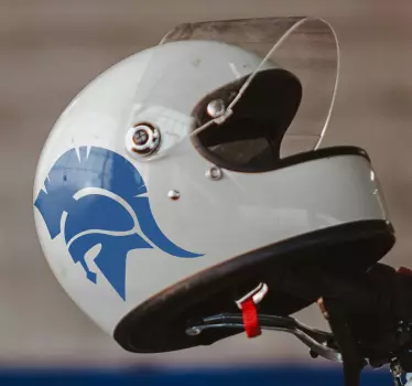 Spartansk hjelm dekal til mc - Tenstickers