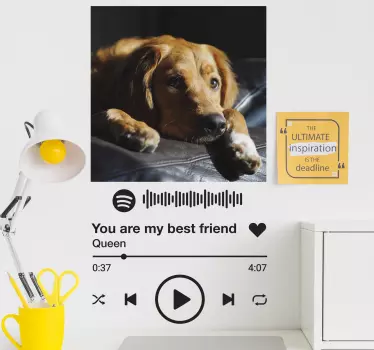 Spotify tekst og bilde tilpasset klistremerke - Tenstickers