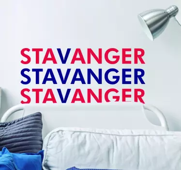Stavanger tekst klistremerke hjemmemur klistremerke - Tenstickers