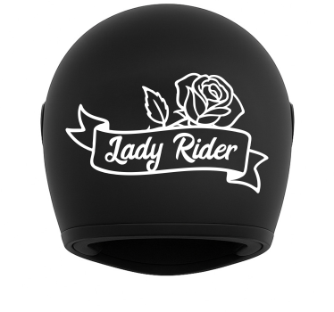 Lady rider rose motorsykkel klistremerke - Tenstickers