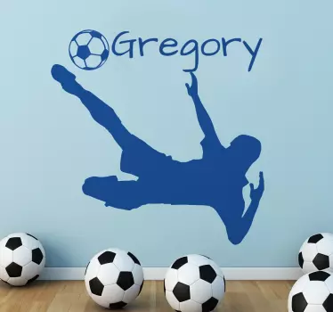 Tilpassbar fotballspiller dekorativ vinyl - Tenstickers