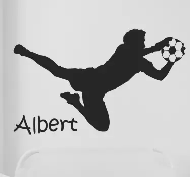 Fotballkeeper klistremerke med navn - Tenstickers