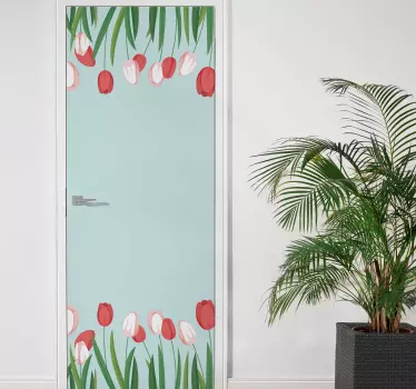 Tulipaner felt glass klistremerke - Tenstickers