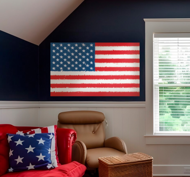Usa american flag home wall sticker - Tenstickers