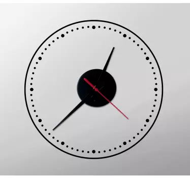 Utrolig enkel svart designet klokke klistremerker - Tenstickers