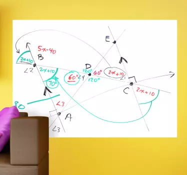 Vanlig whiteboard overflate klistremerke - Tenstickers