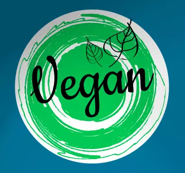 Vegansk med bladverkstedskilt - Tenstickers
