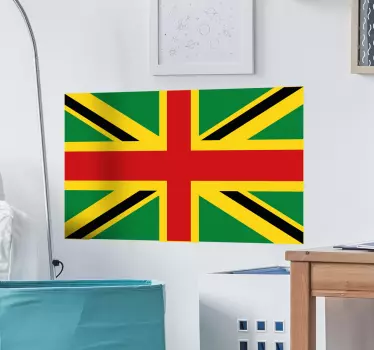 Vegg-klistremerke for britisk og jamaicansk flagg - Tenstickers