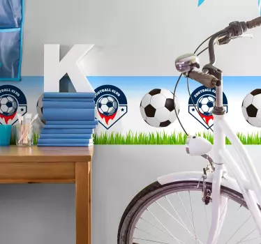 Veggkant tilpasses fotball klistremerke - Tenstickers