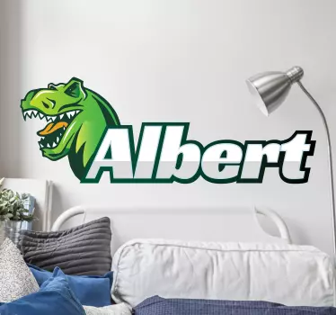 Veggmaleri dinosaur personlig - Tenstickers