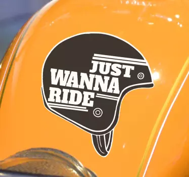 Vil bare sykle på motorsykkel-klistremerker - Tenstickers