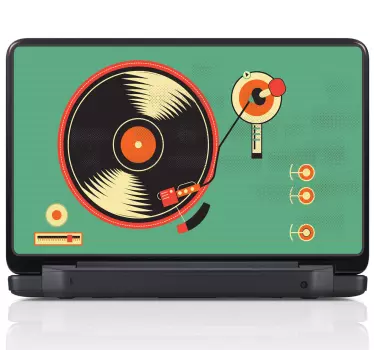 Vinyl platespiller bærbar klistremerke - Tenstickers