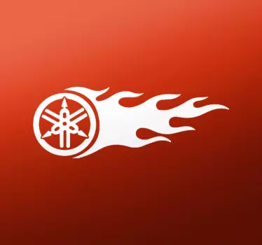 Yamaha design med flamme  klistremerke til motorsykkel - Tenstickers