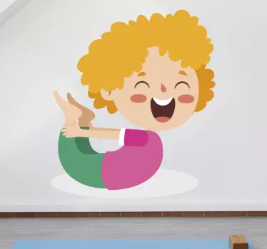 Yogaposisjon for barn klistremerke - Tenstickers