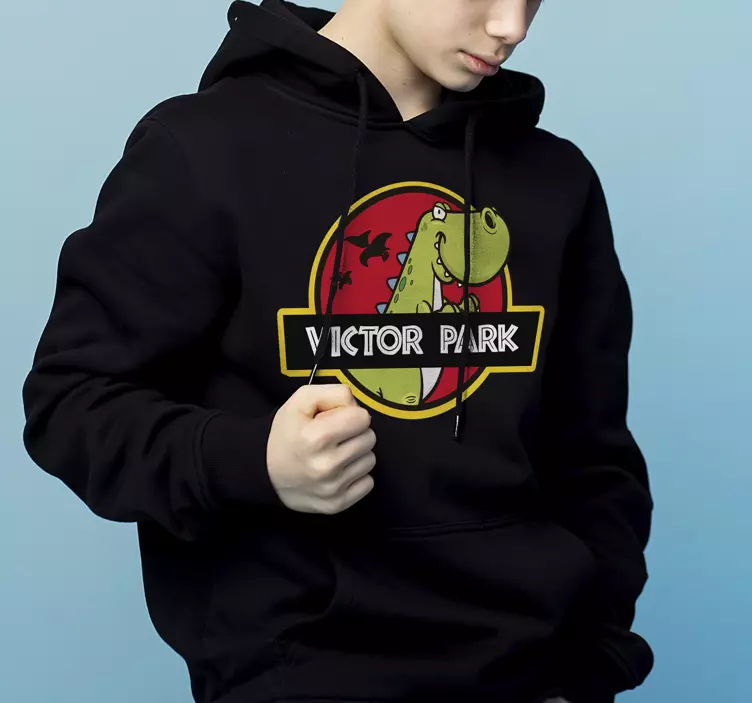 Jurassic park dinosaur t-skjorte med navn - Tenstickers