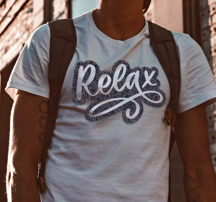 Abstrakt paisley design t-skjorte - Tenstickers