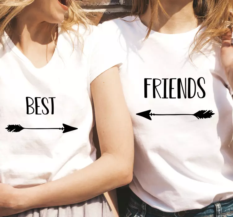 Best friends arrow tilpasset t-skjorte - Tenstickers